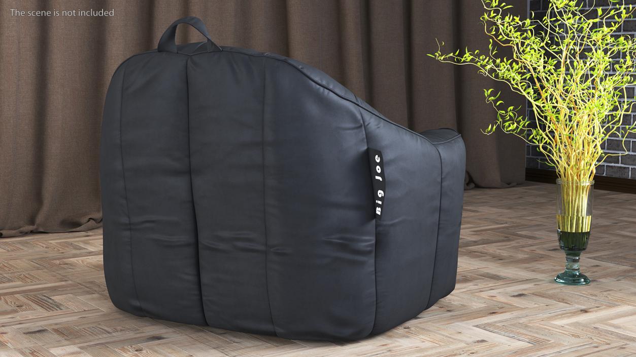 Big Joe Hug Bean Bag Chair Black 3D