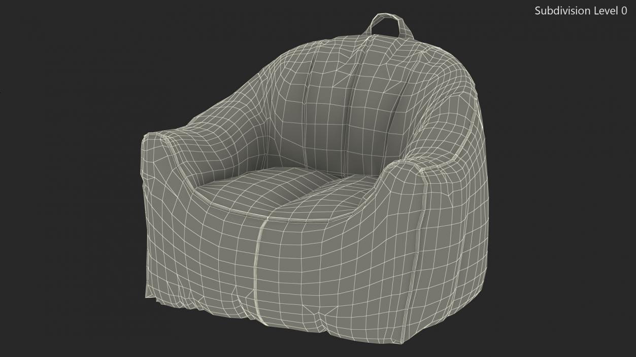 Big Joe Hug Bean Bag Chair Black 3D