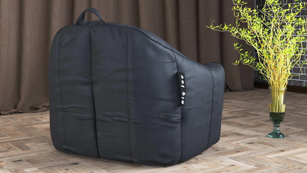 Big Joe Hug Bean Bag Chair Black 3D