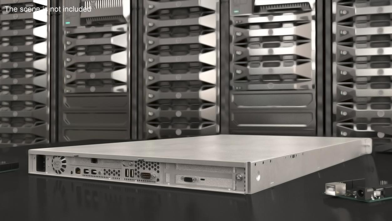 3D Rack Server Hardware Unit Apple