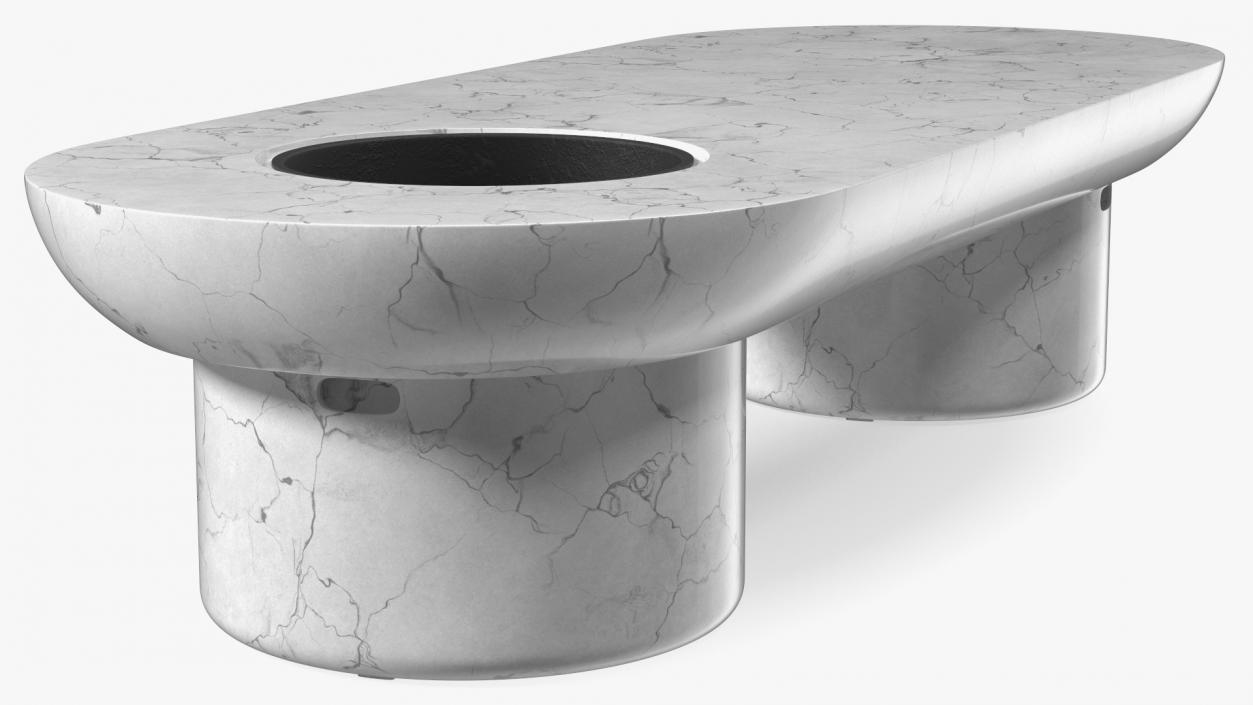 3D model Outdoor Marble Bench