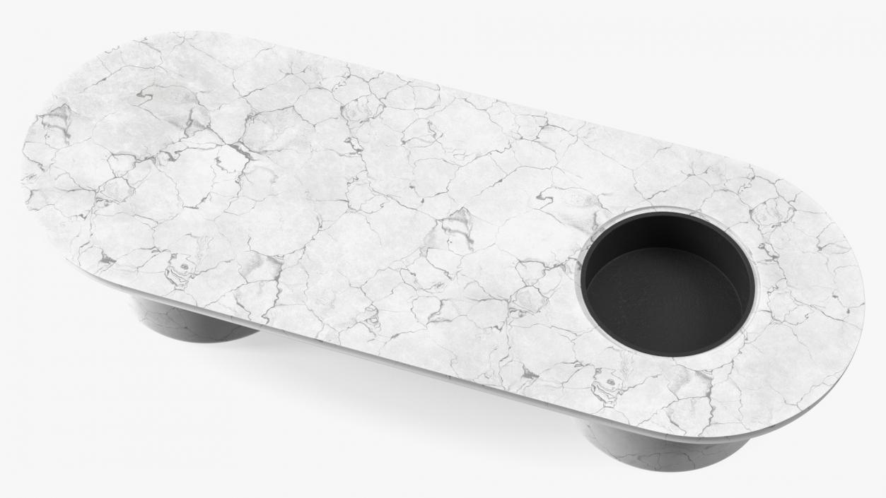 3D model Outdoor Marble Bench