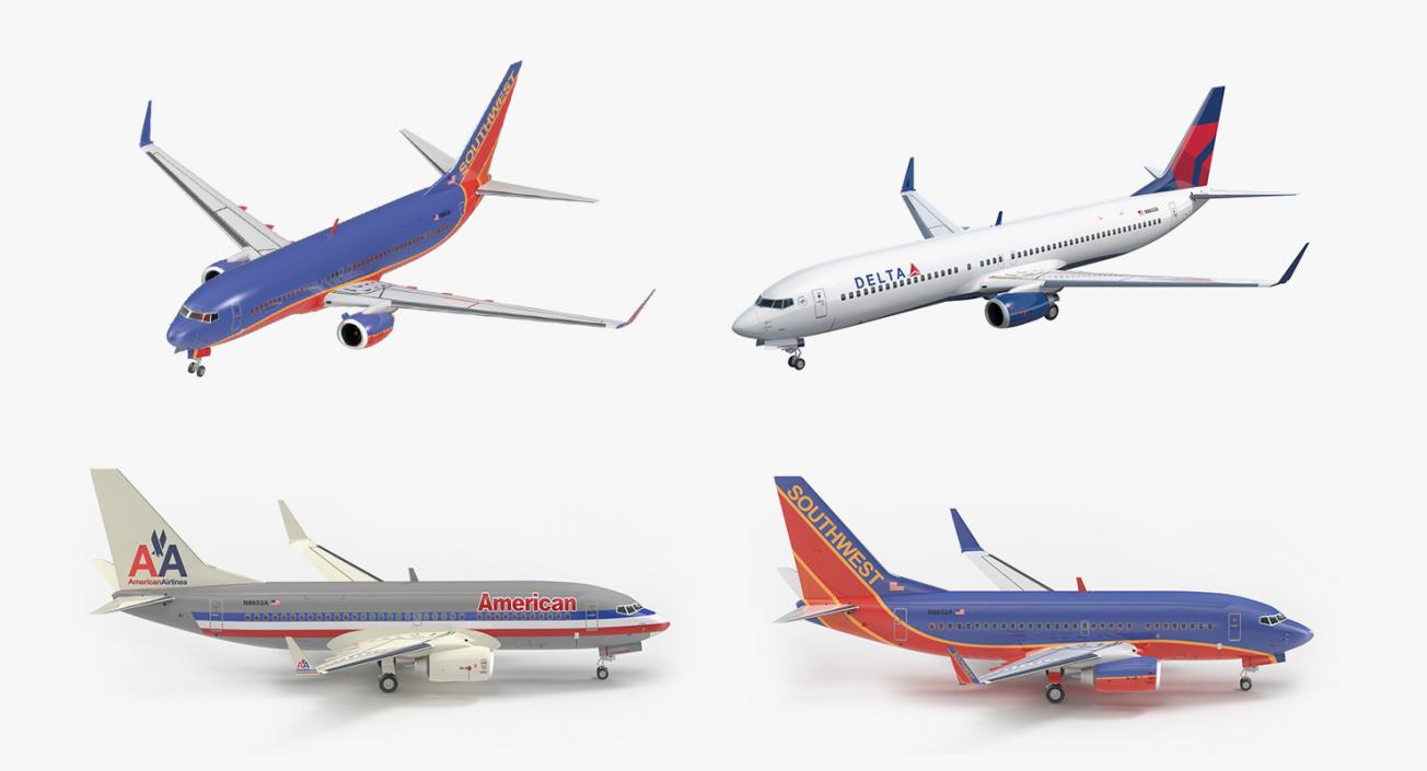 3D Boeing 737 Collection