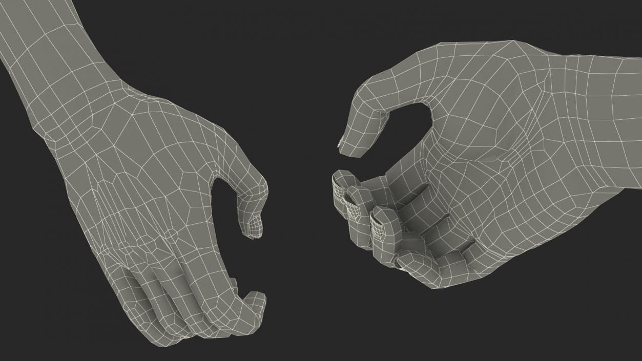 3D Handshake Female Hand