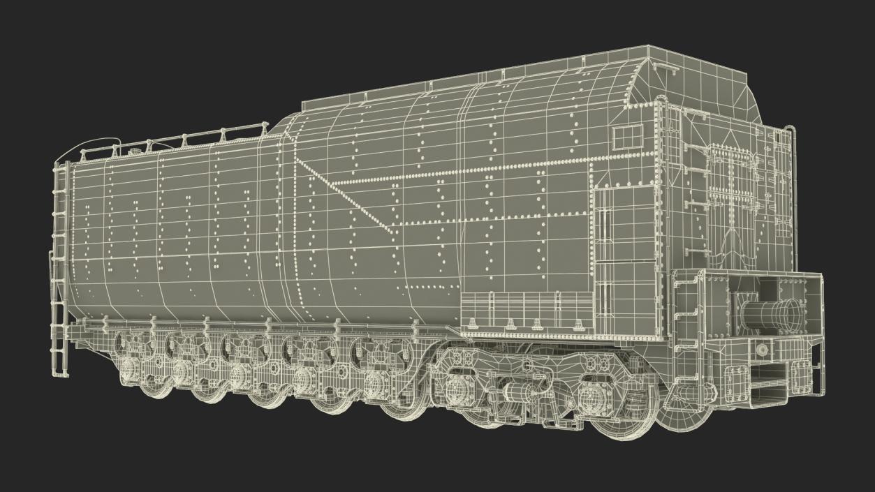 Trailed Tender for Locomotive 3D model