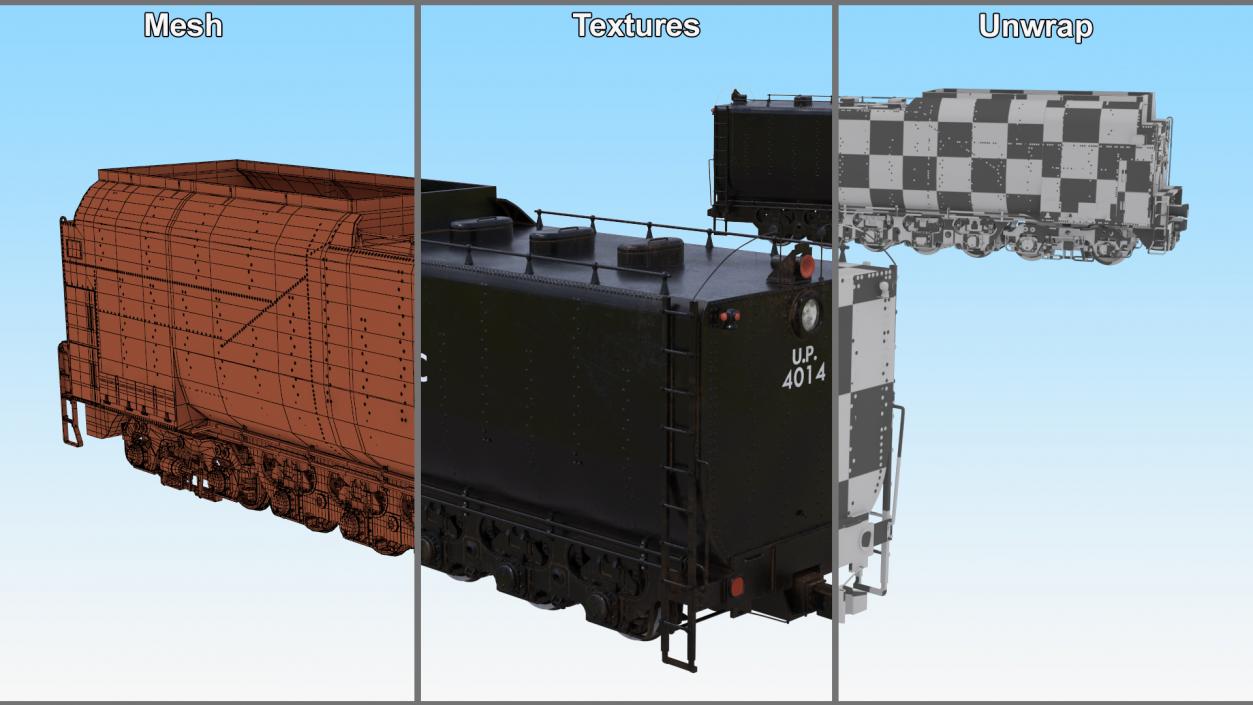 Trailed Tender for Locomotive 3D model