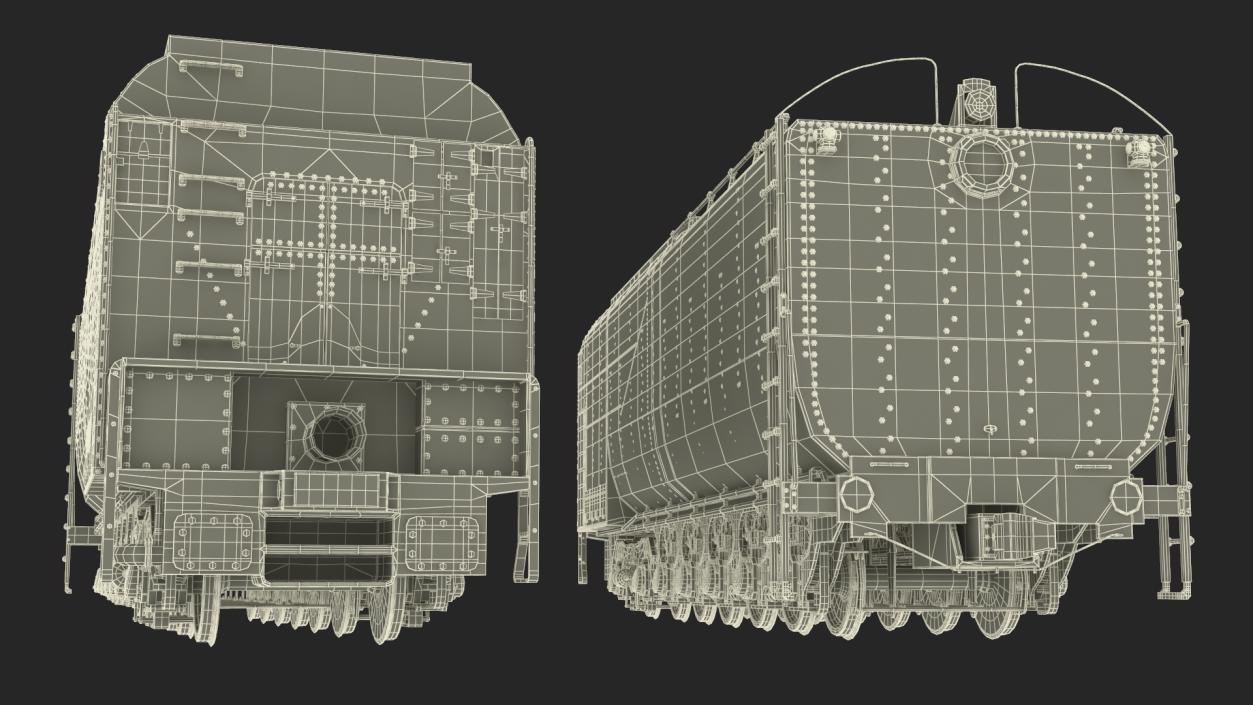 Trailed Tender for Locomotive 3D model