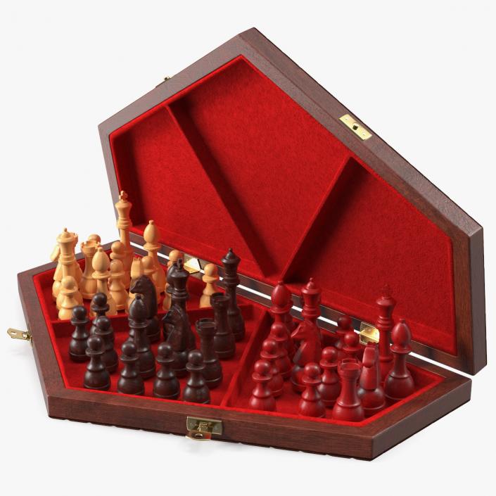 Three Player Chess Set Open 3D