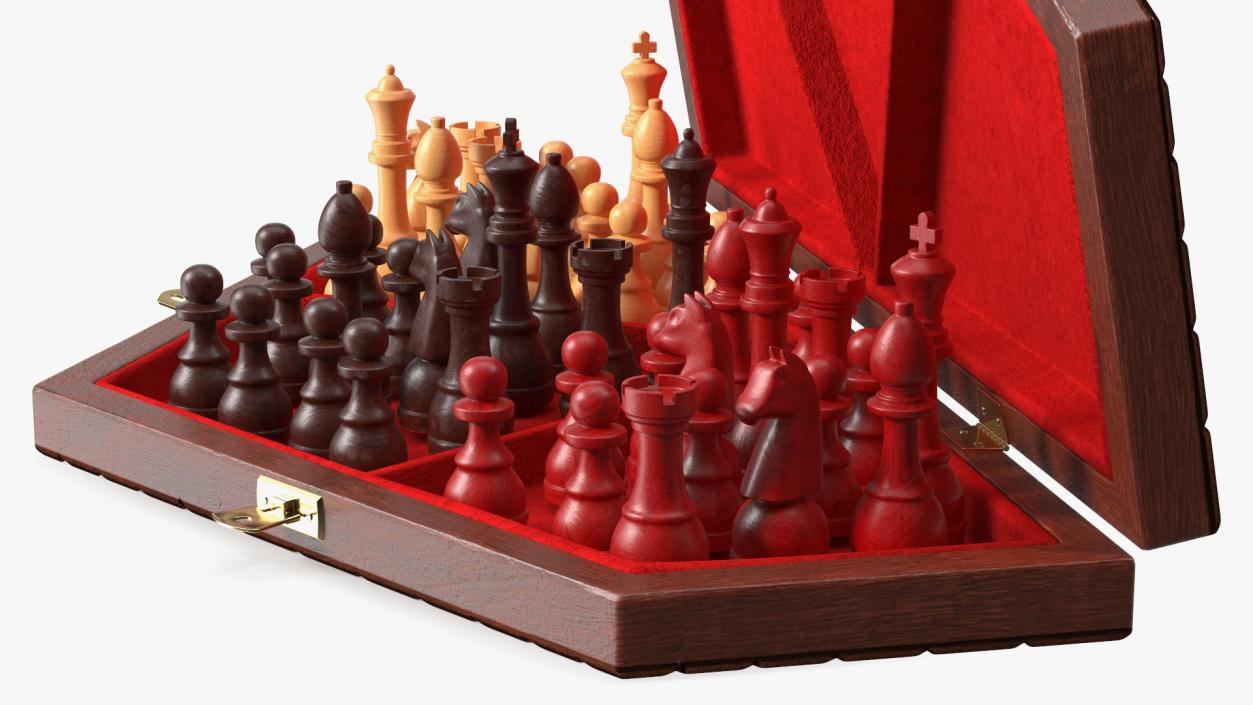 Three Player Chess Set Open 3D