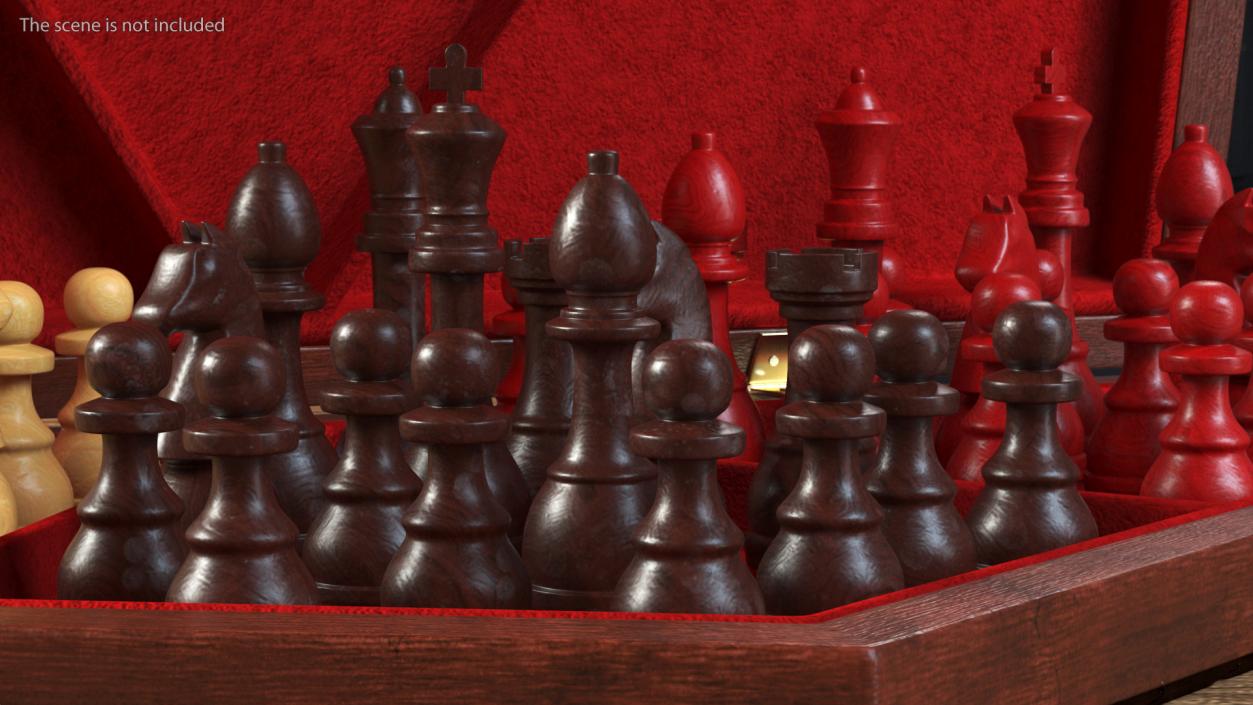 Three Player Chess Set Open 3D