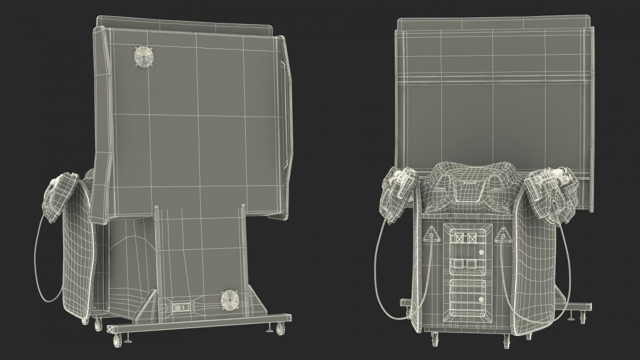 Black Arcade Game Machine On State 3D model