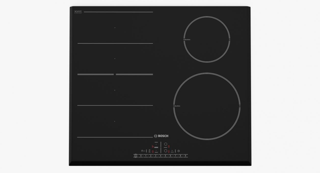 3D Induction Hobs Bosch 3D Models Collection