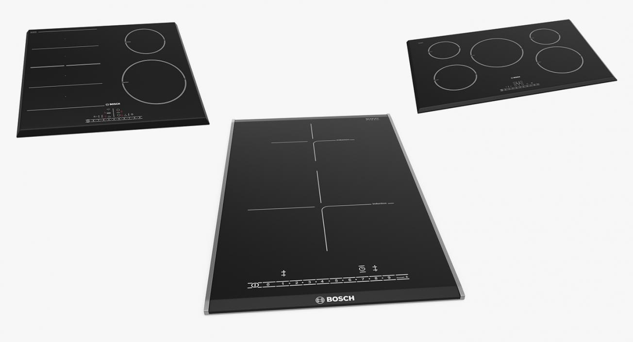 3D Induction Hobs Bosch 3D Models Collection