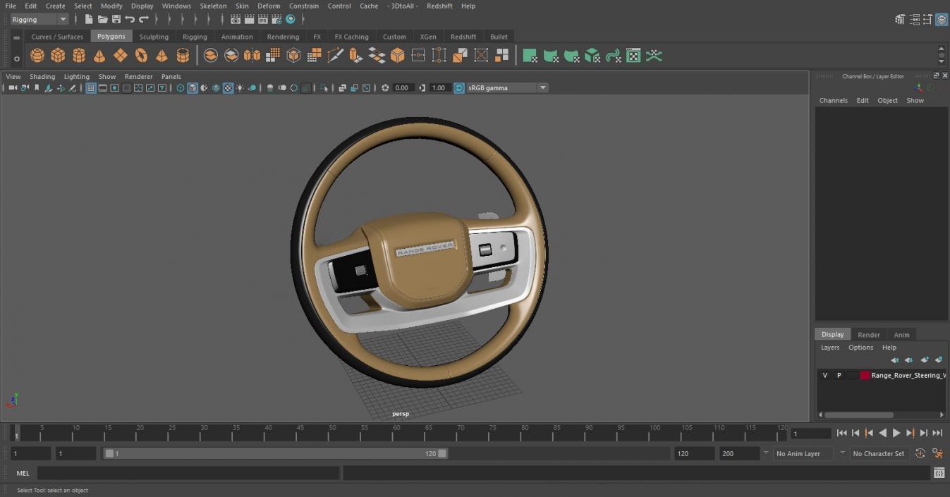 3D Range Rover Steering Wheel