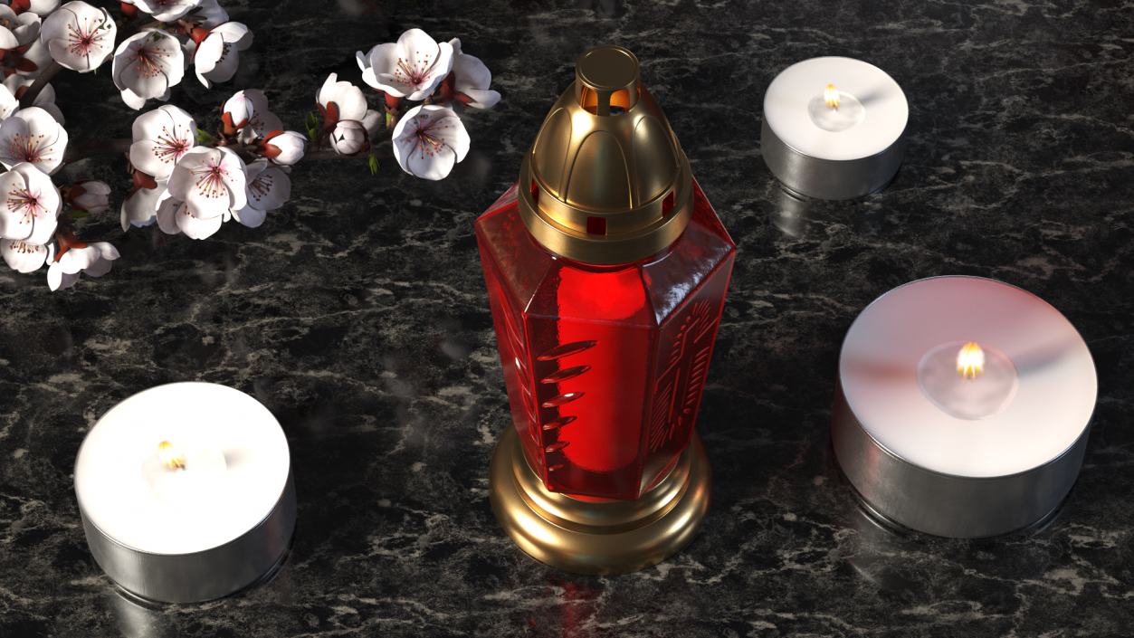 Taultic Lights Cemetery Memorial Candle 3D model