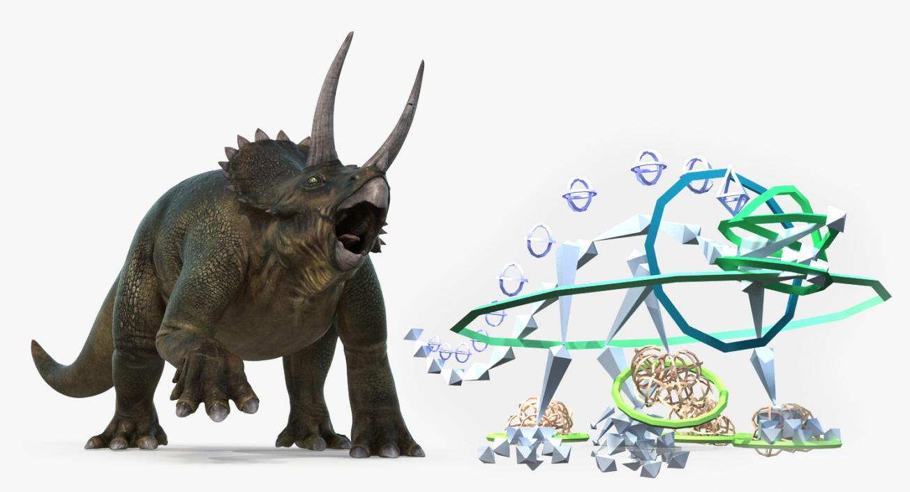 3D Triceratops Rigged model