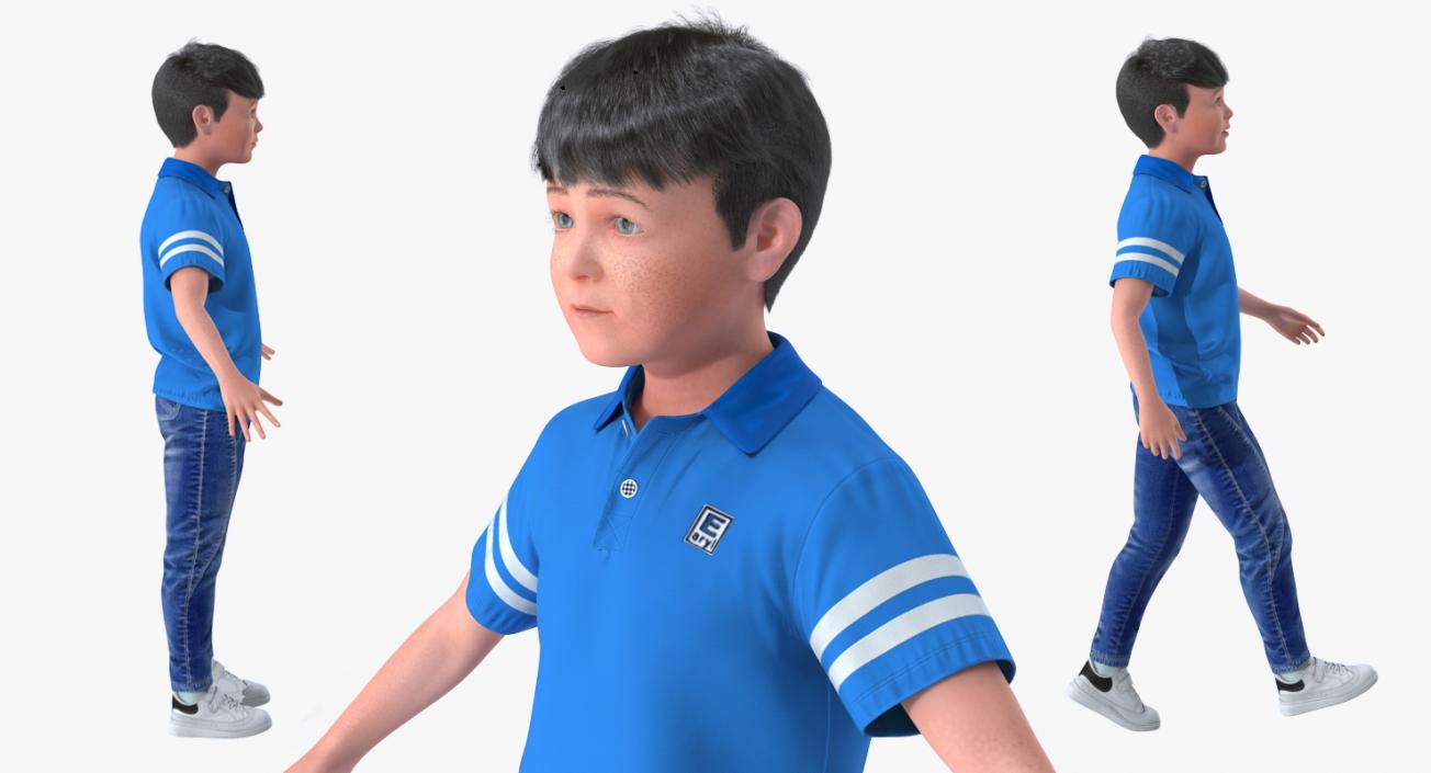 3D Realistic Teenage Boy Rigged model