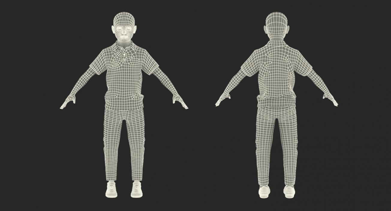 3D Realistic Teenage Boy Rigged model