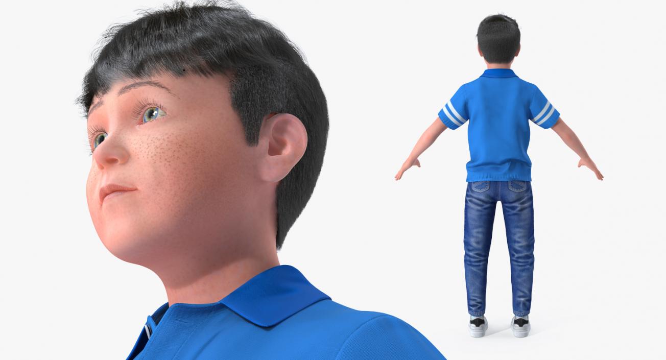 3D Realistic Teenage Boy Rigged model