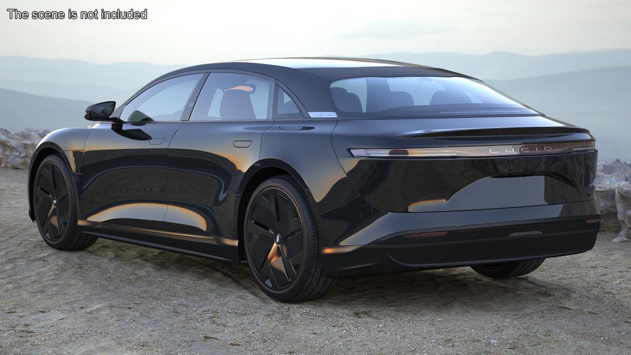 Lucid Air Electric Luxury Sedan Black 3D