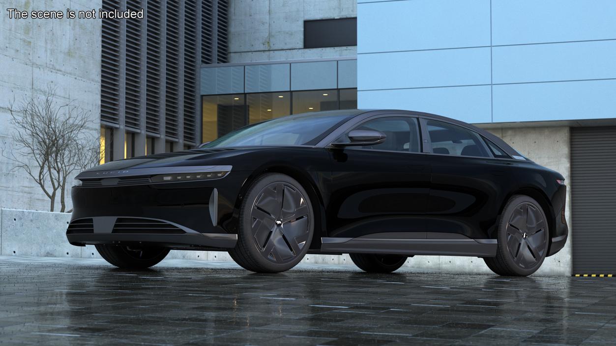 Lucid Air Electric Luxury Sedan Black 3D