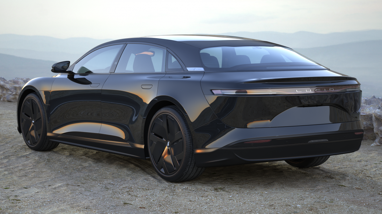 Lucid Air Electric Luxury Sedan Black 3D