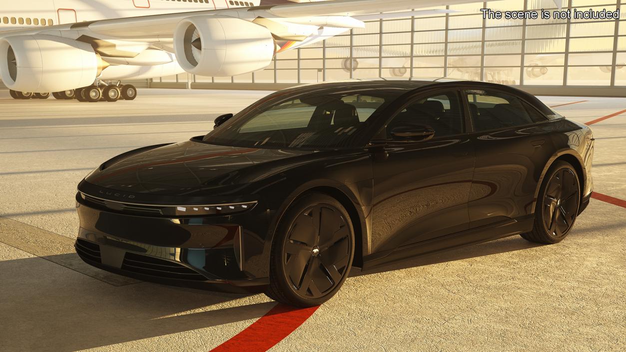 Lucid Air Electric Luxury Sedan Black 3D