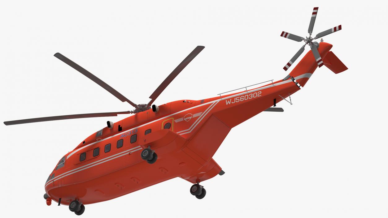 3D Avicopter AC313 Fire Attack Helicopter model