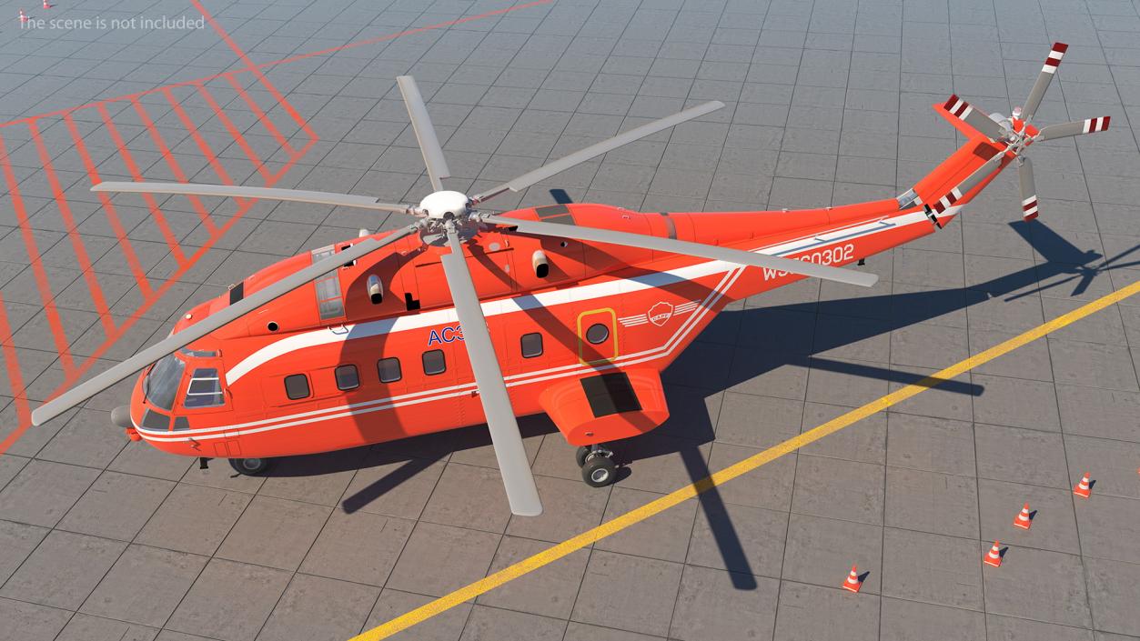 3D Avicopter AC313 Fire Attack Helicopter model