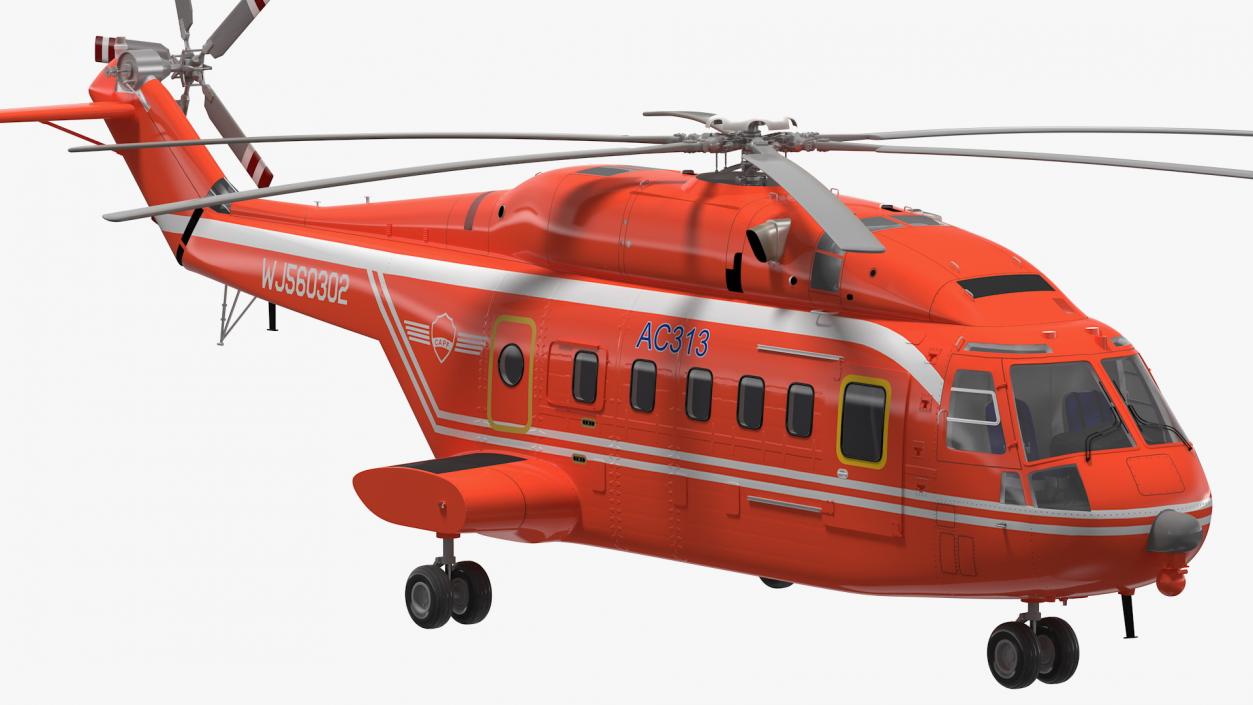 3D Avicopter AC313 Fire Attack Helicopter model