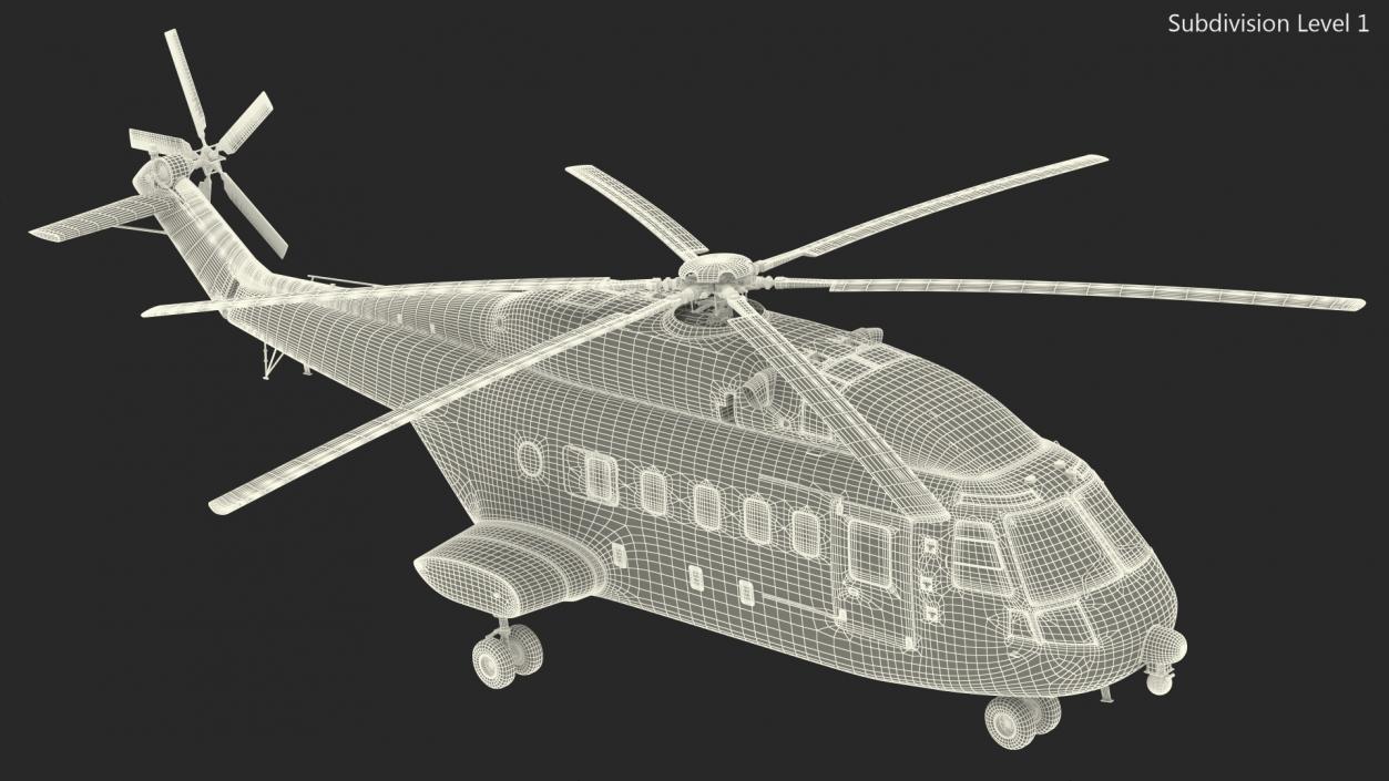 3D Avicopter AC313 Fire Attack Helicopter model