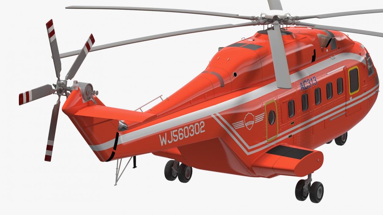 3D Avicopter AC313 Fire Attack Helicopter model