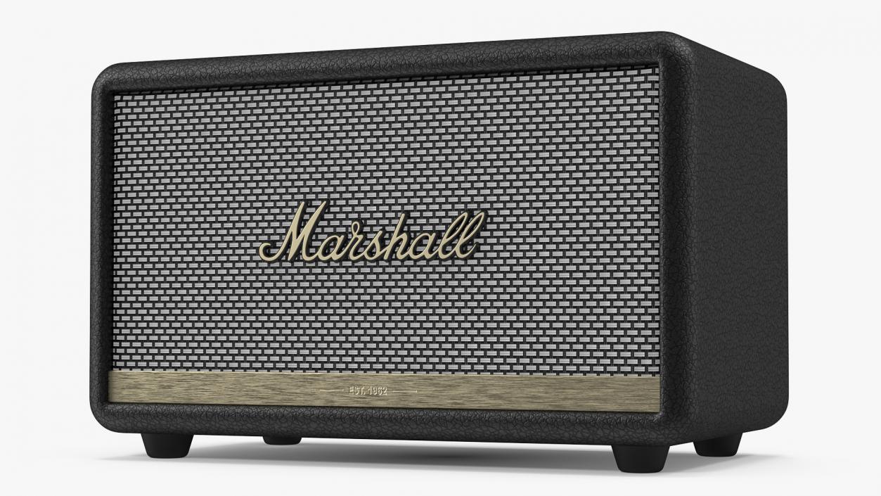 Marshall Acton II Wireless Wi-Fi Smart Speaker Black 3D