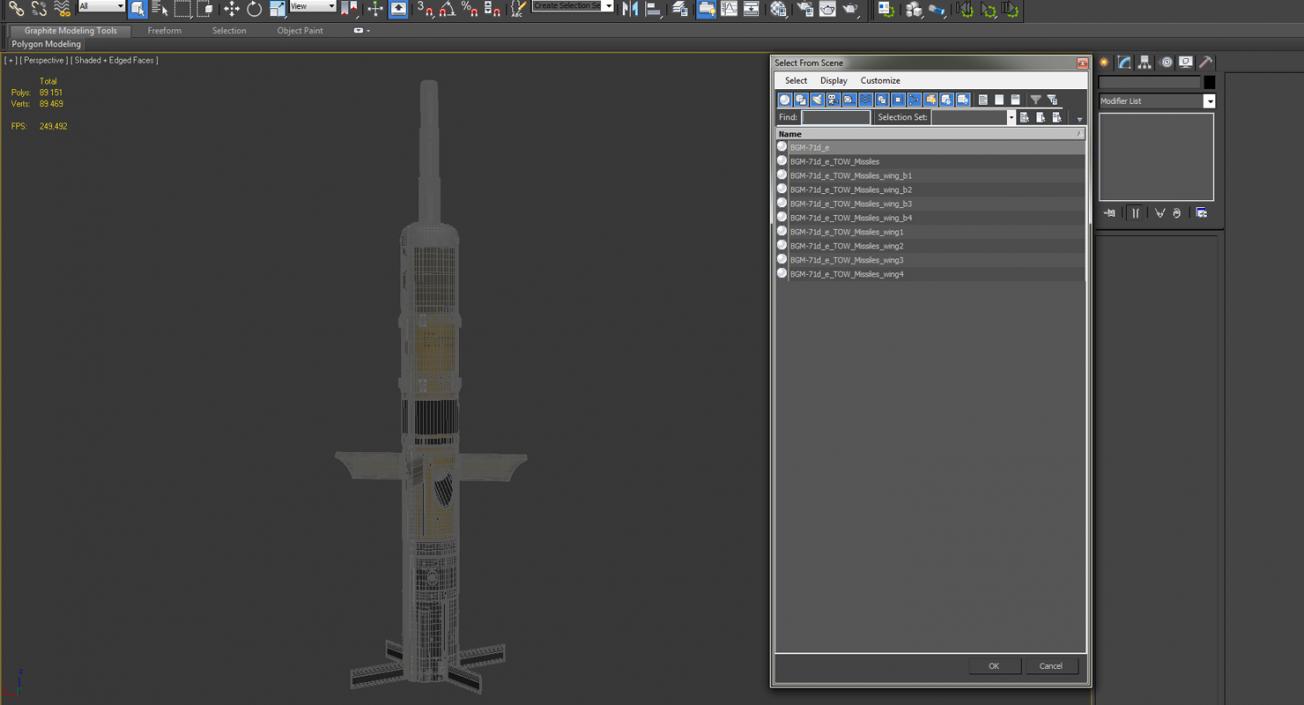 BGM 71D TOW Missile 3D model