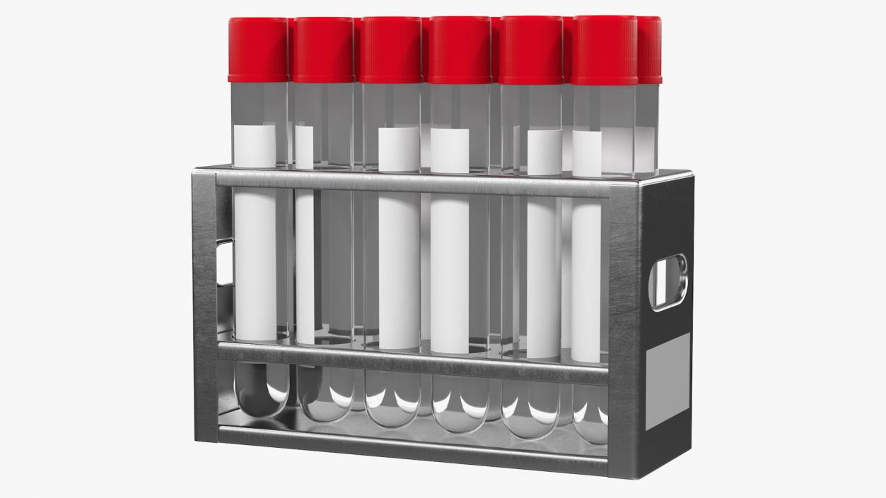 3D Steel Test Tube Rack with Test Tubes