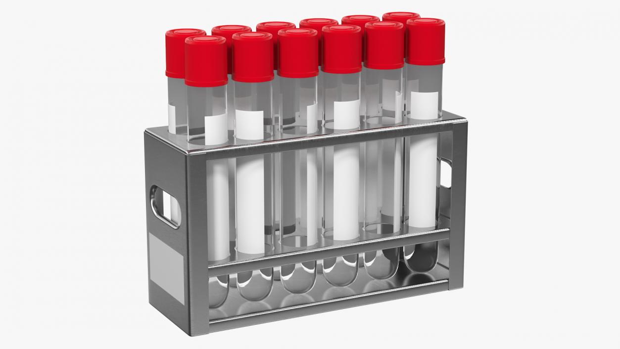 3D Steel Test Tube Rack with Test Tubes