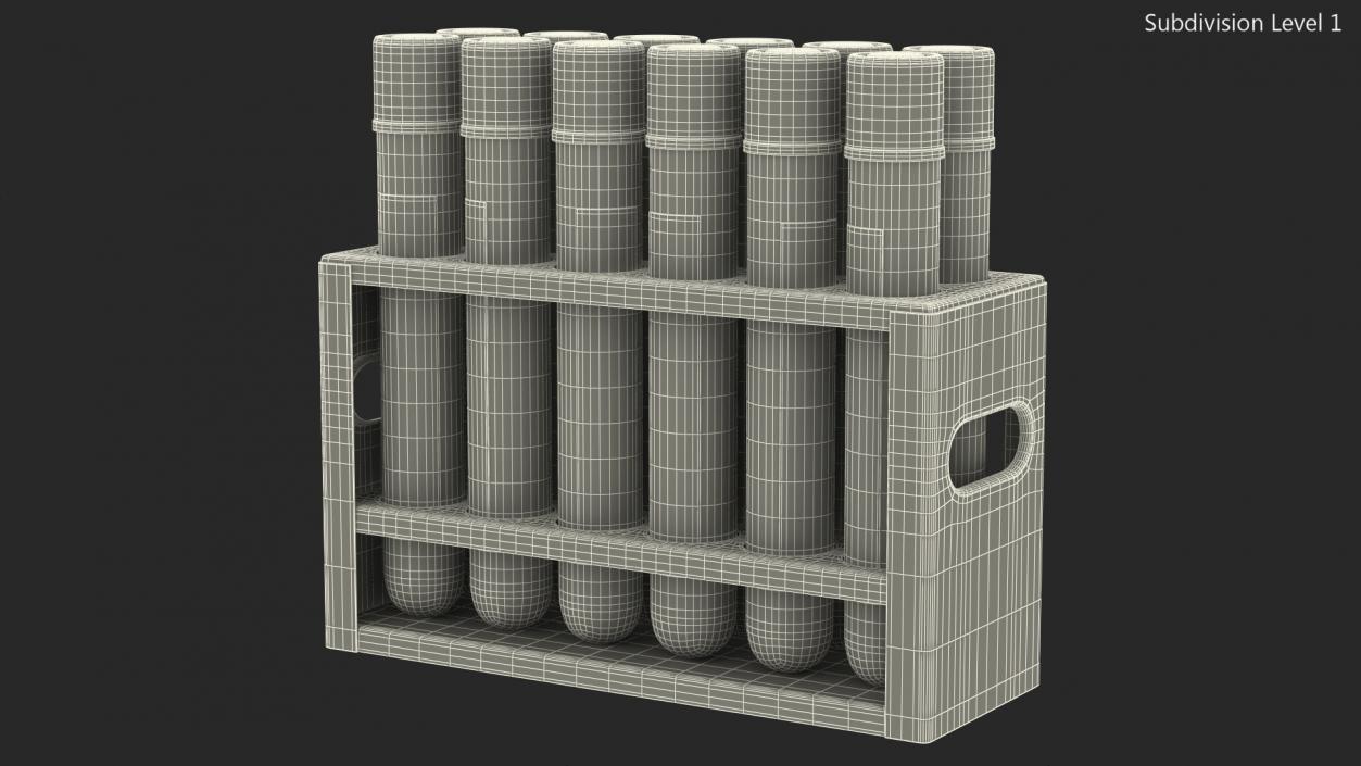 3D Steel Test Tube Rack with Test Tubes