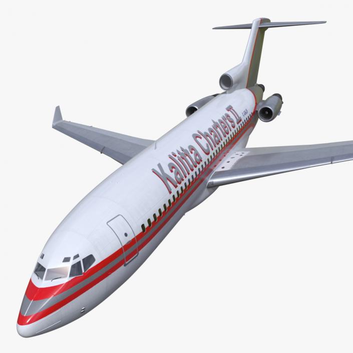 3D Charter Boeing 727-100 Kalitta Charters Rigged