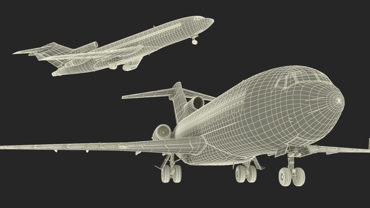 3D Charter Boeing 727-100 Kalitta Charters Rigged