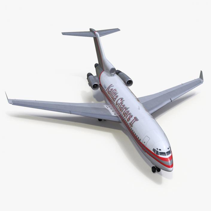 3D Charter Boeing 727-100 Kalitta Charters Rigged