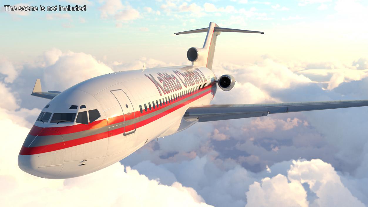 3D Charter Boeing 727-100 Kalitta Charters Rigged