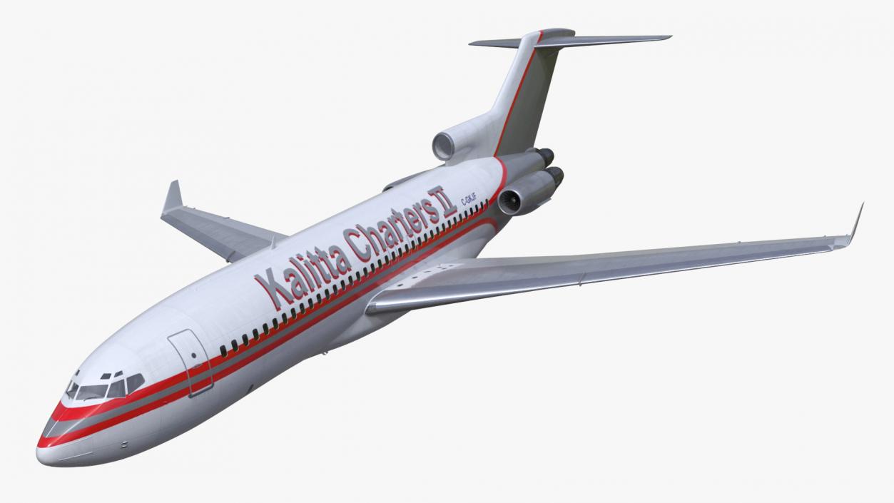 3D Charter Boeing 727-100 Kalitta Charters Rigged