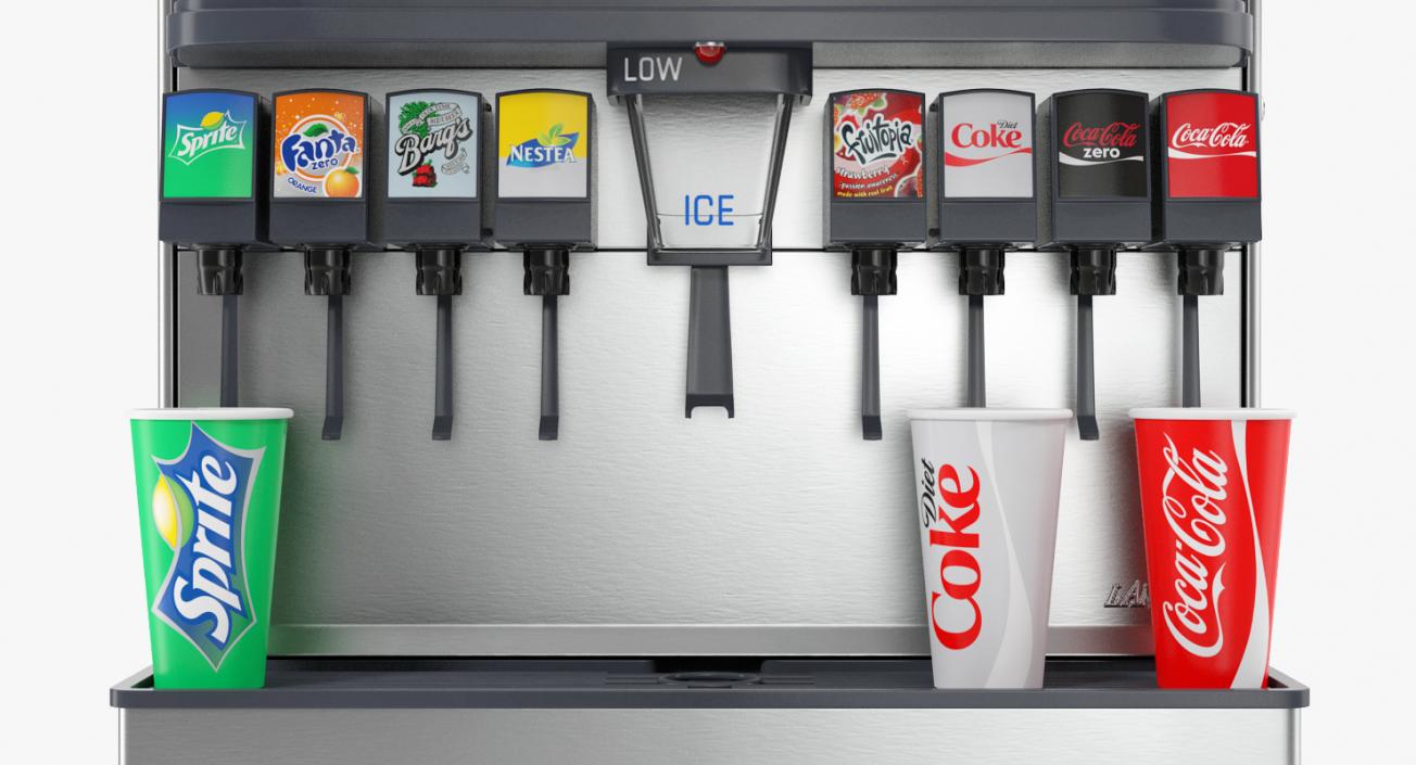 3D Soda Fountain Dispenser model