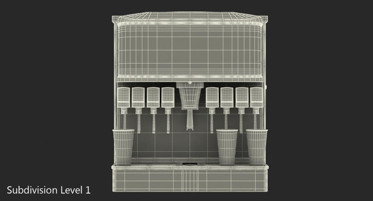 3D Soda Fountain Dispenser model