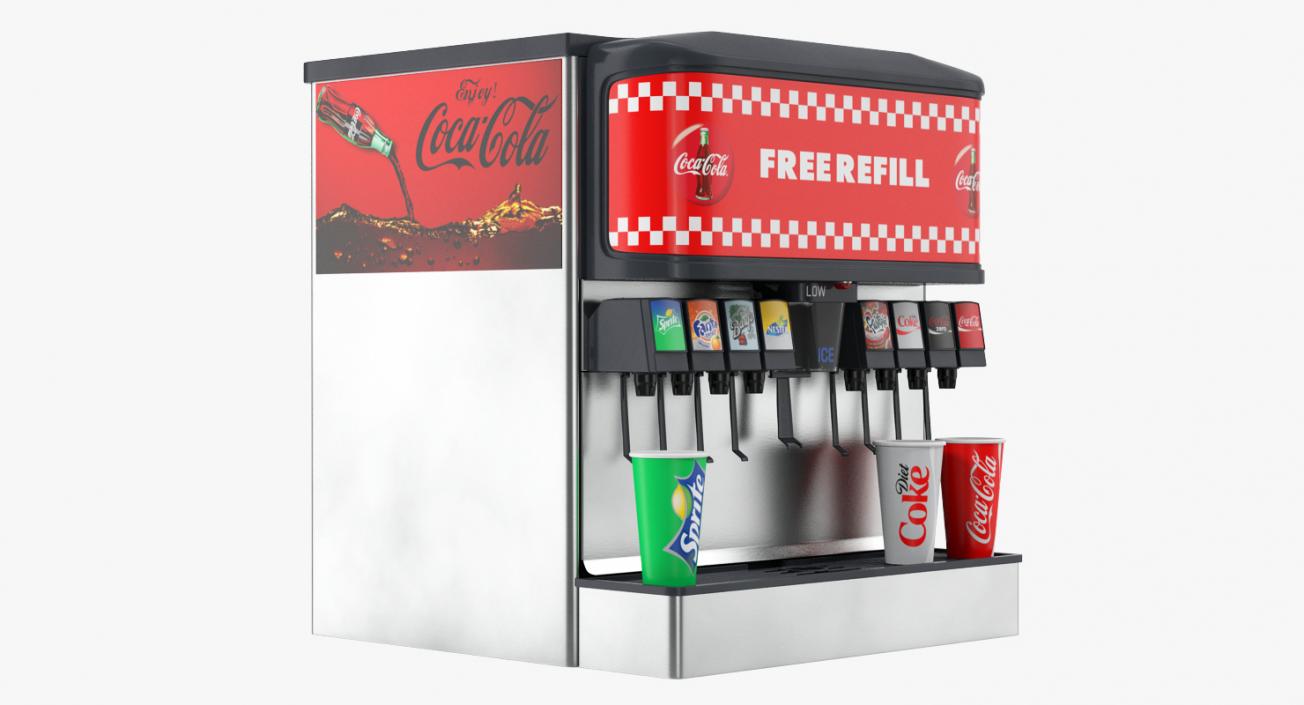 3D Soda Fountain Dispenser model