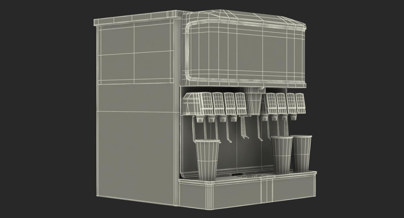 3D Soda Fountain Dispenser model