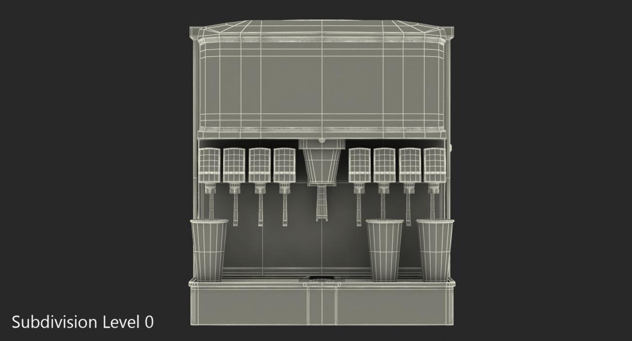 3D Soda Fountain Dispenser model