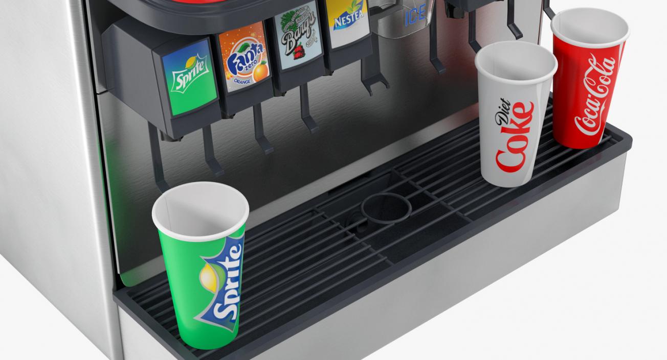 3D Soda Fountain Dispenser model