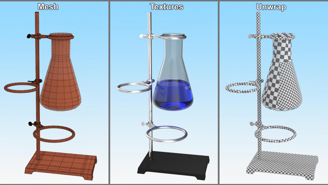 3D Ring Stand Flask