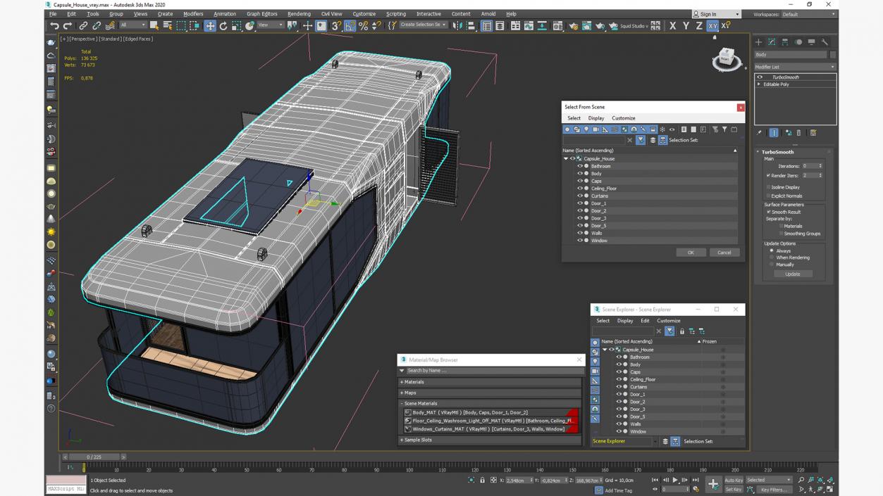 3D Capsule House model